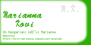 marianna kovi business card